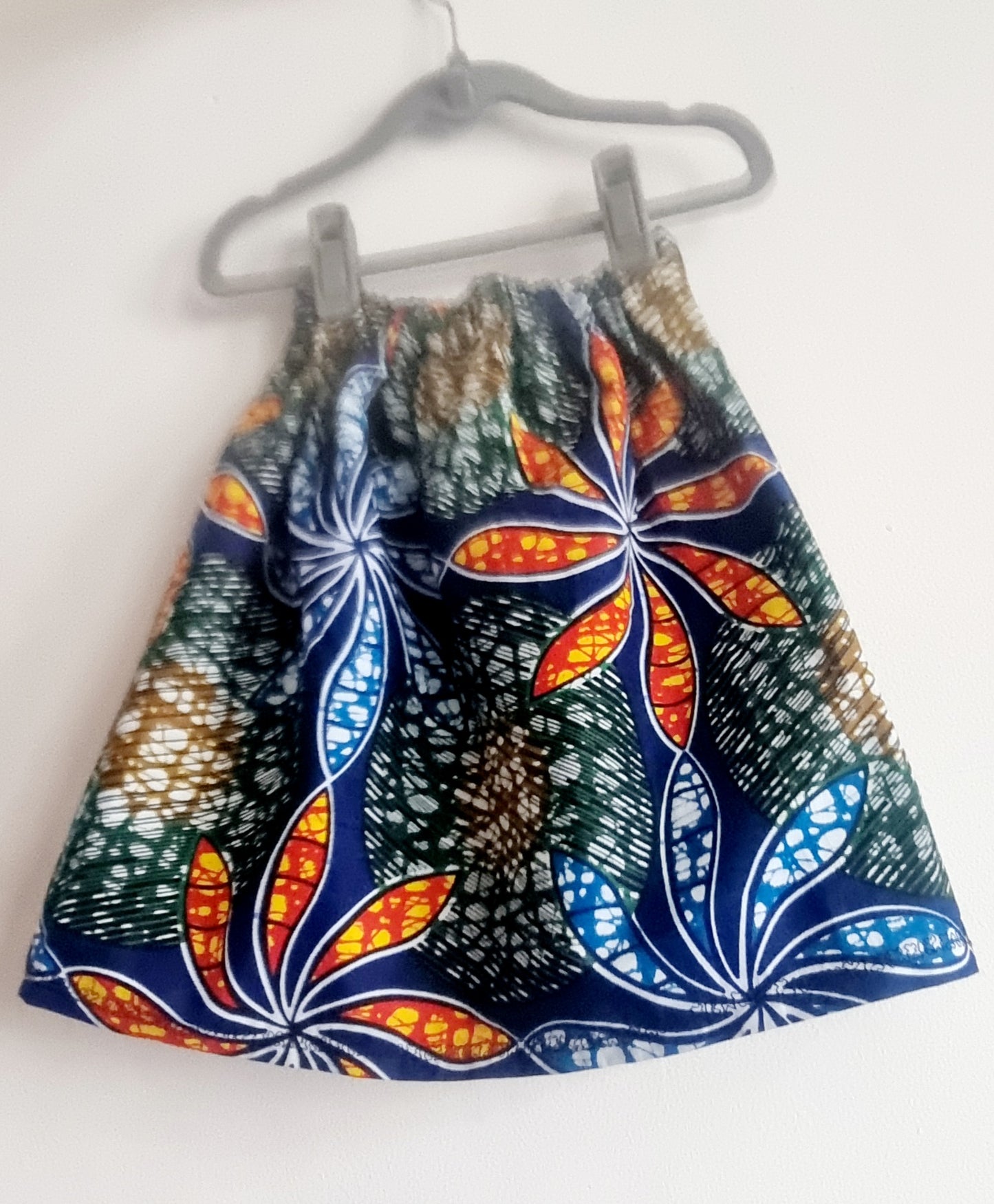African , Ankara, cotton, children's skirt on a hanger